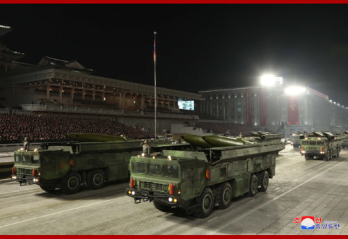 労働党第8回大会記念軍事パレード（2021年1月15日付朝鮮中央通信）