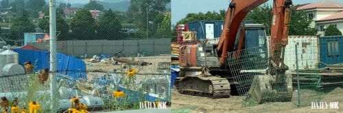 新規パイプラインの工事が行われている中国丹東郊外の八三貯油所（画像：デイリーNK情報筋）