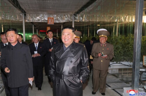 金正恩氏が連浦温室農場の竣工式に参加した（2022年10月11日付朝鮮中央通信）