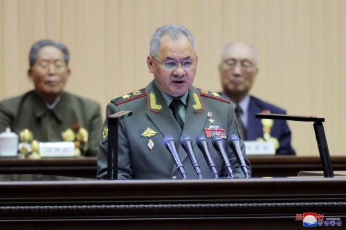 金正恩氏が朝鮮戦争休戦70周年記念報告大会に出席した（2023年7月28日付朝鮮中央通信）